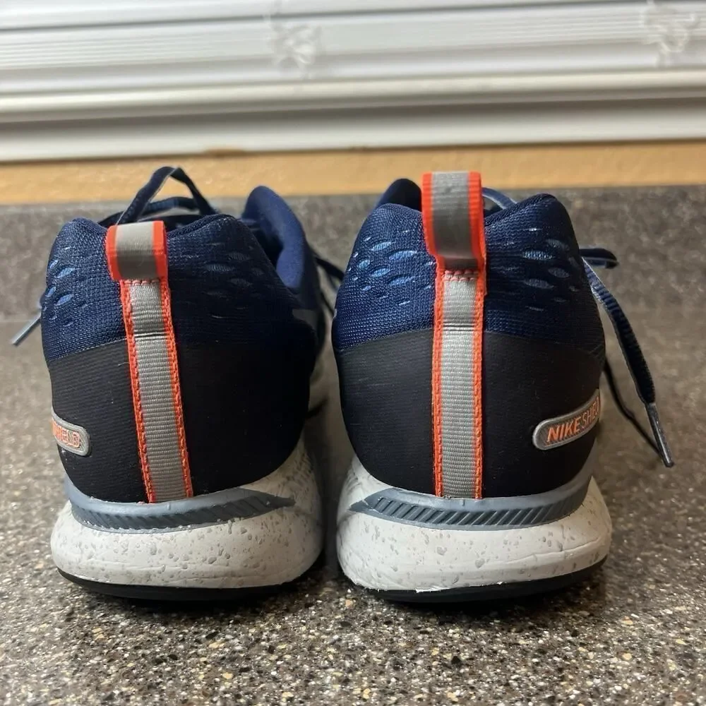 Nike Air Zoom Pegasus 34 Shield Mens Sz 11 Running Shoe Blue Obsidian 907327-400